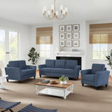 Watford Loveseat with Rolled Arms, Blue