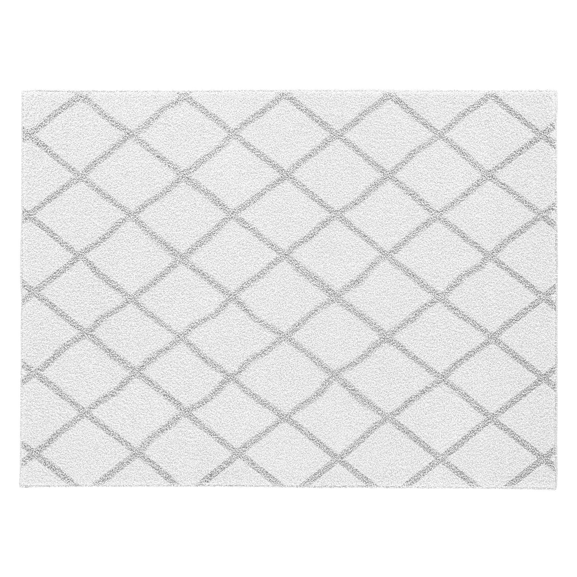 Modern Solid Ivory White Area Rug 5' x 8' - Indoor Outdoor Bohemian Accent