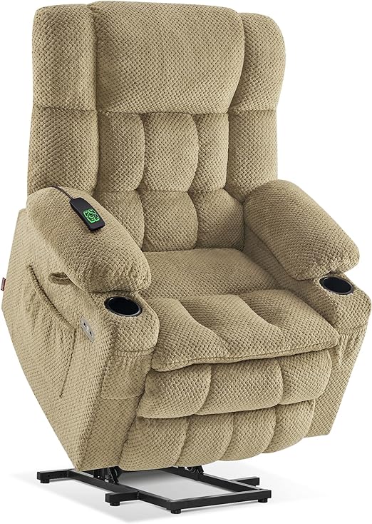 Dual Motor Power Lift Recliner Chair with Massage and Heat for Elderly People, Infinite