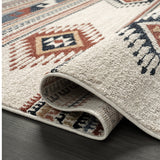 Multicolor Southwestern Area Rug 5x8 - Orange Grey Beige Tribal Pattern