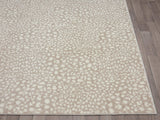 Beige Cheetah Print Area Rug 5'3" x 7'6" - Contemporary Abstract Design