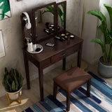 Doris 2-Piece Vanity and Stool Set, Espresso