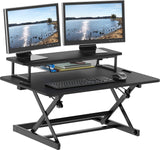 36-Inch Height Adjustable Standing Desk Sit to Stand Riser Converter Workstation