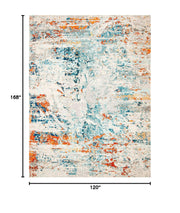 SAFAVIEH Madison Collection Area Rug - 10' x 14', Cream & Orange, Modern Abstract Design, Non-Shedding & Easy Care, Ideal for High Traffic Areas in Living Room, Bedroom (MAD478B)