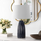 Lighting Collection Kayden Modern Navy Blue Ceramic 26-inch Bedroom