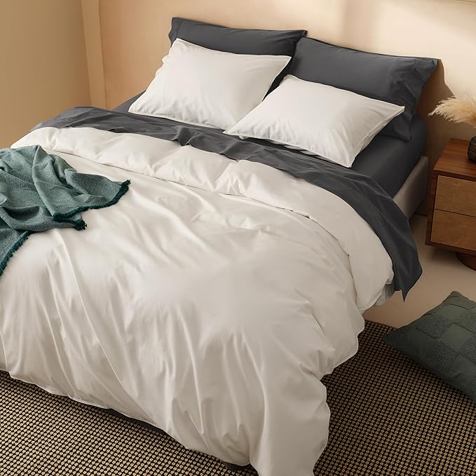 Stitch Cashmere Pima Cotton Duvet Cover Set, Mongolian Cashmere