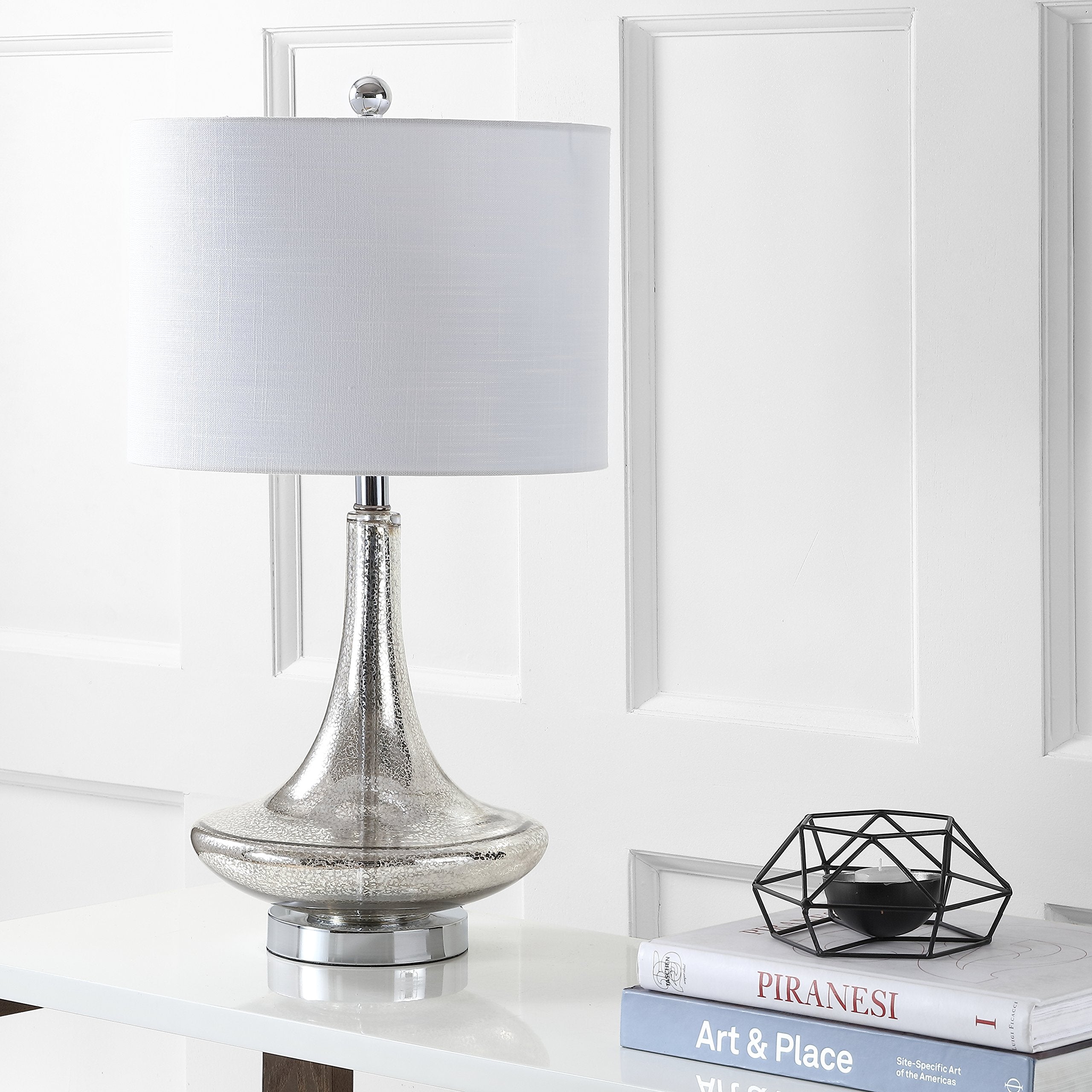 Set of 2 Table Lamps Cecile 25.5" Glass Teardrop LED Table