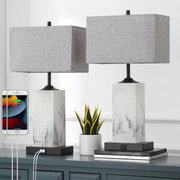 Modern Table Lamps Set of 2 with USB Ports