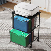 Letter/Legal Rolling File Cabinet Cart,2 Drawers Filing Cabinet for Home Office