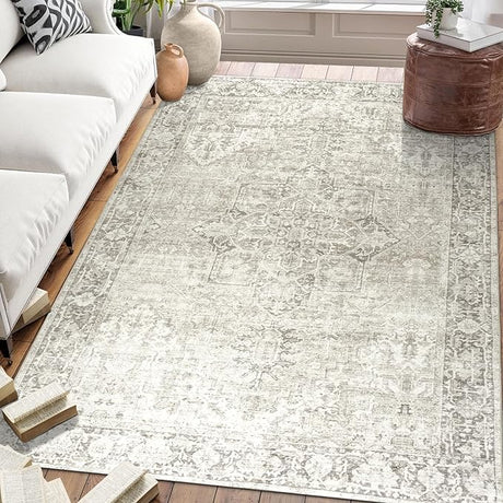 Machine Washable Area Rug Runner - Living Room Bedroom Bathroom Kitchen Entryway