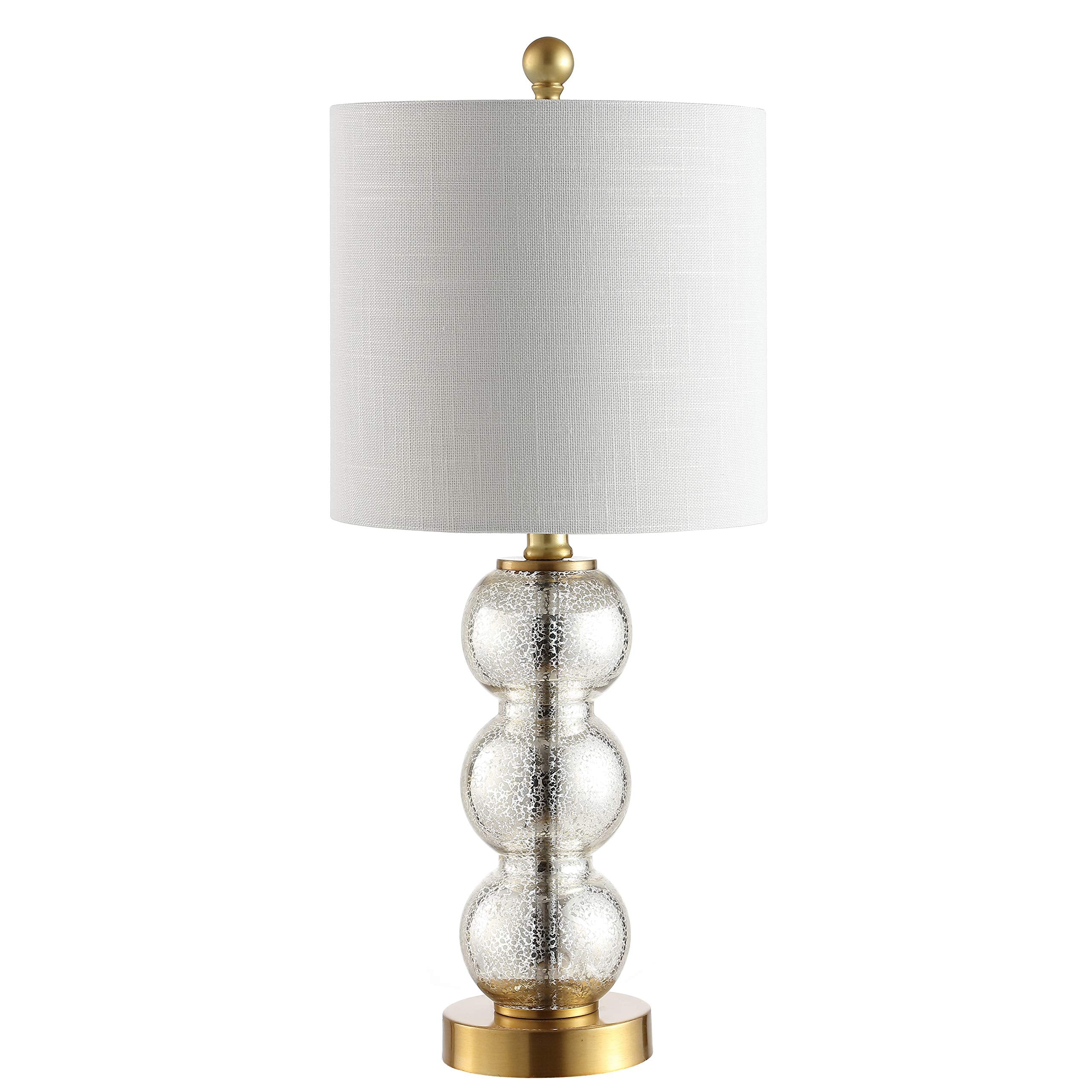 JYL1021C February 21" Glass/Metal LED Table Lamp Contemporary Bedside