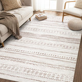 Area Rug Living Room Rugs - 9x12 Washable Boho Farmhouse Bohemian Neutral Large