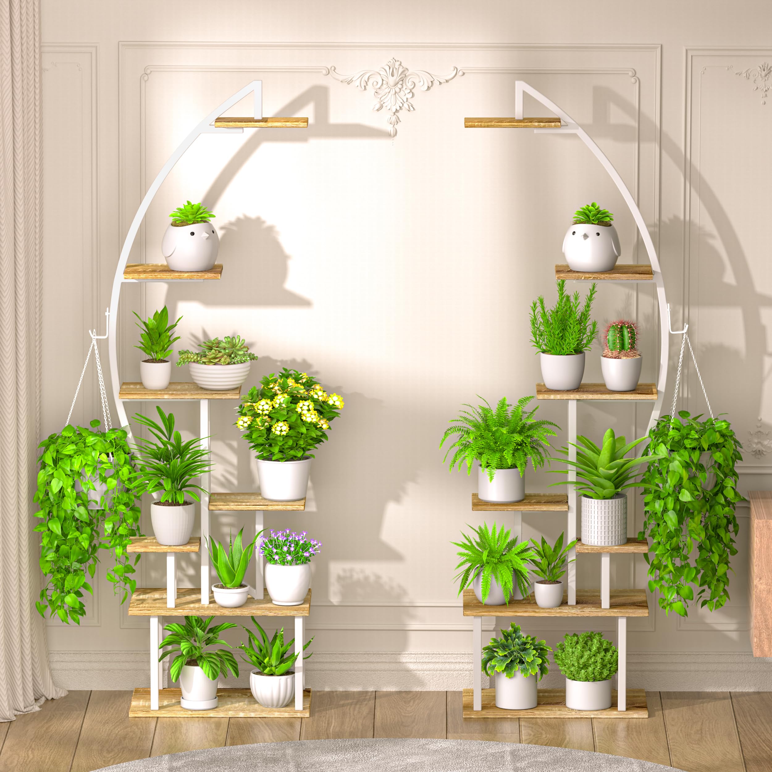 Plant Stand Indoor with Grow Lights, 7 Tiered Metal Plant Stand for Indoor Plants Multiple