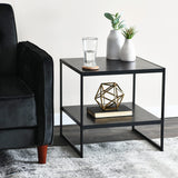 End Table, Black Oak