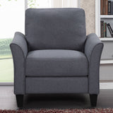 Living Room Furniture Armrest Single Sofa (Chair), Grey