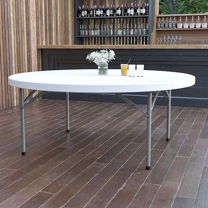 EventMate – 2ft Round Plastic Folding Table for Indoor & Outdoor Gatherings