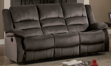 Jarita Reclining Sofa Polyester Fabric Cover, Chocolate