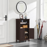 Bathroom Floor Cabinet, Free Standing Cabinet with Double Door and Inner Adjustable