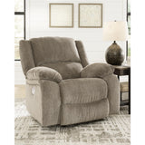 Draycoll Contemporary Power Rocker Recliner, Grayish Brown