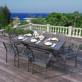 Expandable Patio Dining Table 83'' Outdoor Extendable Rectangle Dining Table