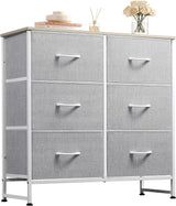 Fabric Dresser for Bedroom, 6 Drawer Double Dresser, Storage Tower