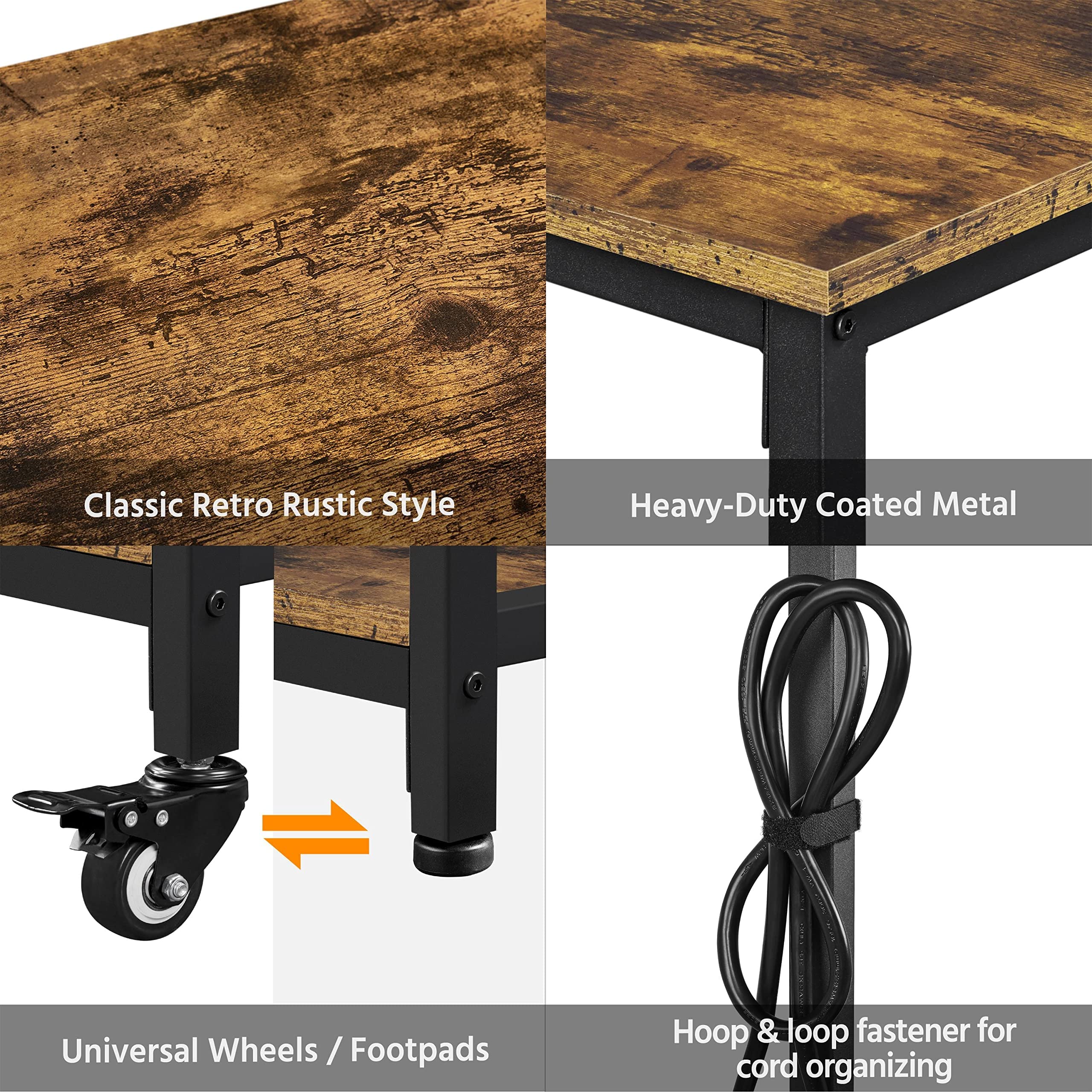 Kitchen Island with Power Outlet, Rolling Kitchen Cart with Wine Rack