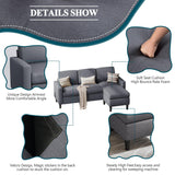 -Shaped Couch Sofa for Living Room Convertible Sectional Sofa