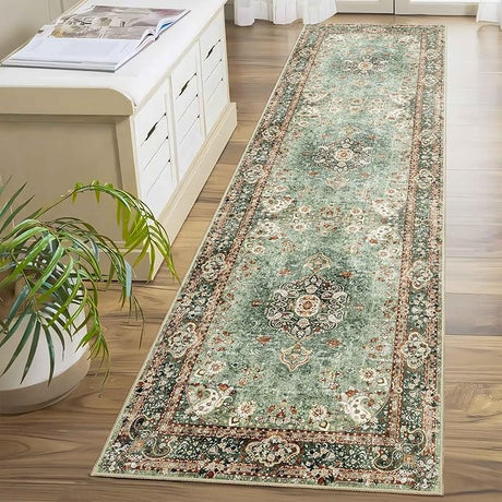 Green Rug 3x5,Washable Area Rugs for Bedroom Living Room Kitchen Entryway,