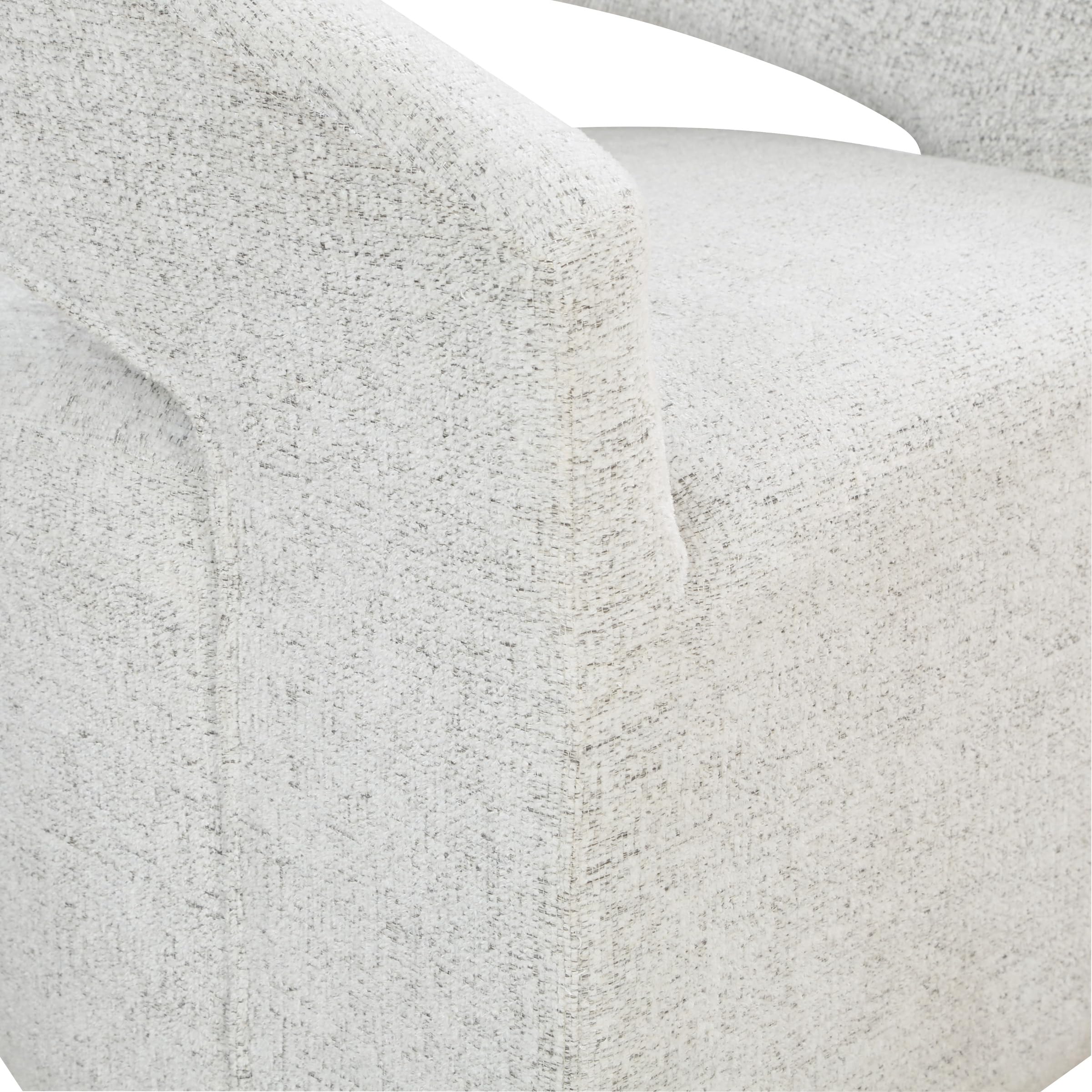 Devin Modern Upholstered Swivel Accent Barrel Chair, White