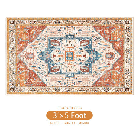 Boho Rug Washable,3'x5' Area Rugs for Bedroom Living