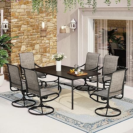 Outdoor Patio Dining Set for 6, Outdoor Furniture Set