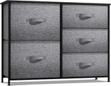 Dresser with 6 Fabric Drawers - Bedroom Furniture Storage Chest