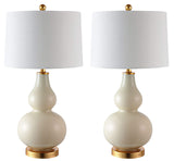 Lighting Collection Karlen Modern Contemporary Cream/ Gold Leaf Double Gourd