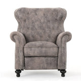 Christopher Knight Home Waldo Tufted Wingback Recliner Chair(Warm Stone).