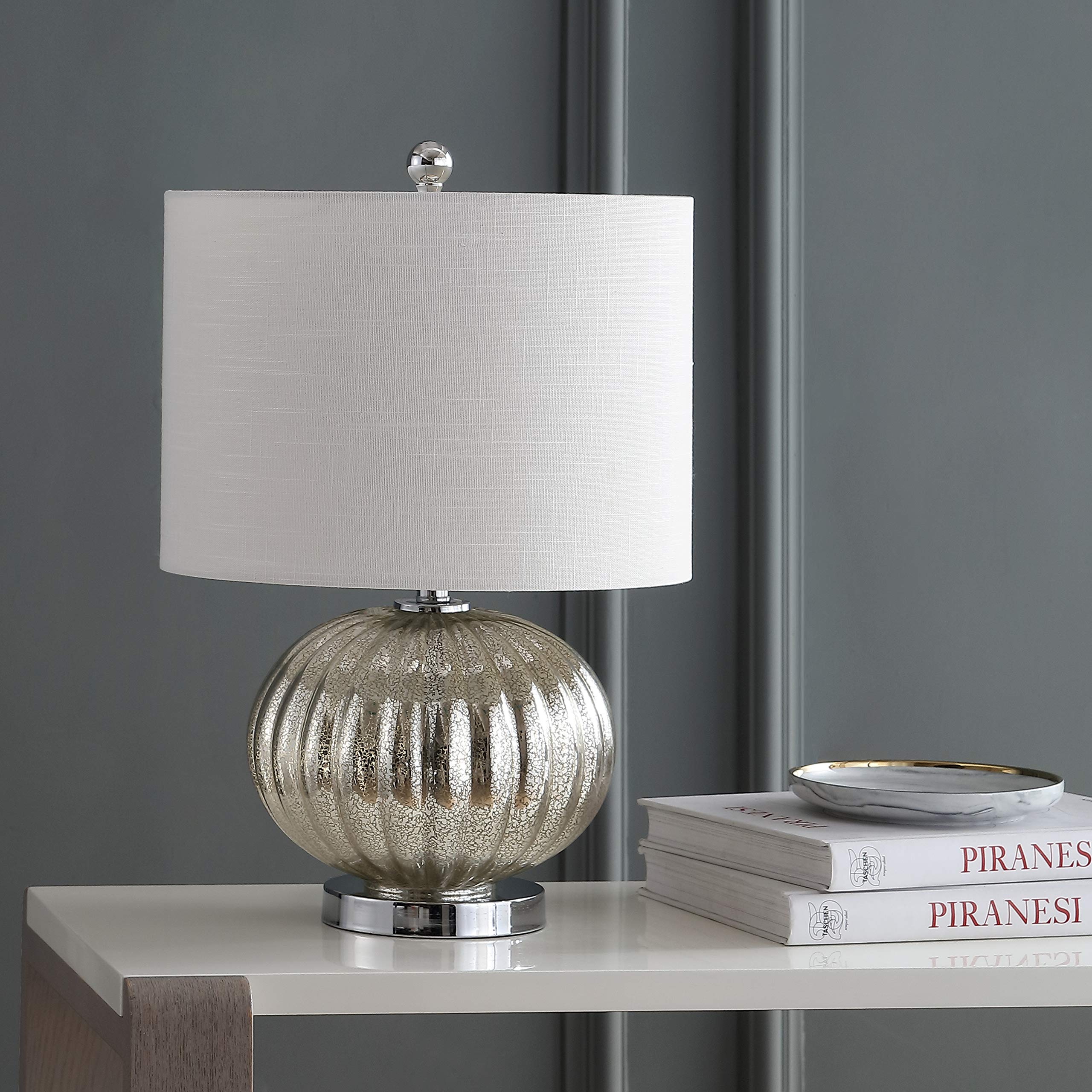 JYL4015A Judith 21" Mercury Glass LED Table Lamp Contemporary Transitional Bedside