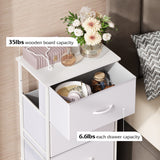 Dresser with 4 Drawers, Storage Tower, Organizer Unit, Fabric Dresser for Bedroom