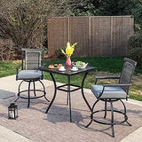 3 Piece Outdoor Bar Furniture Set, Counter Height Patio Bar Bistro Table
