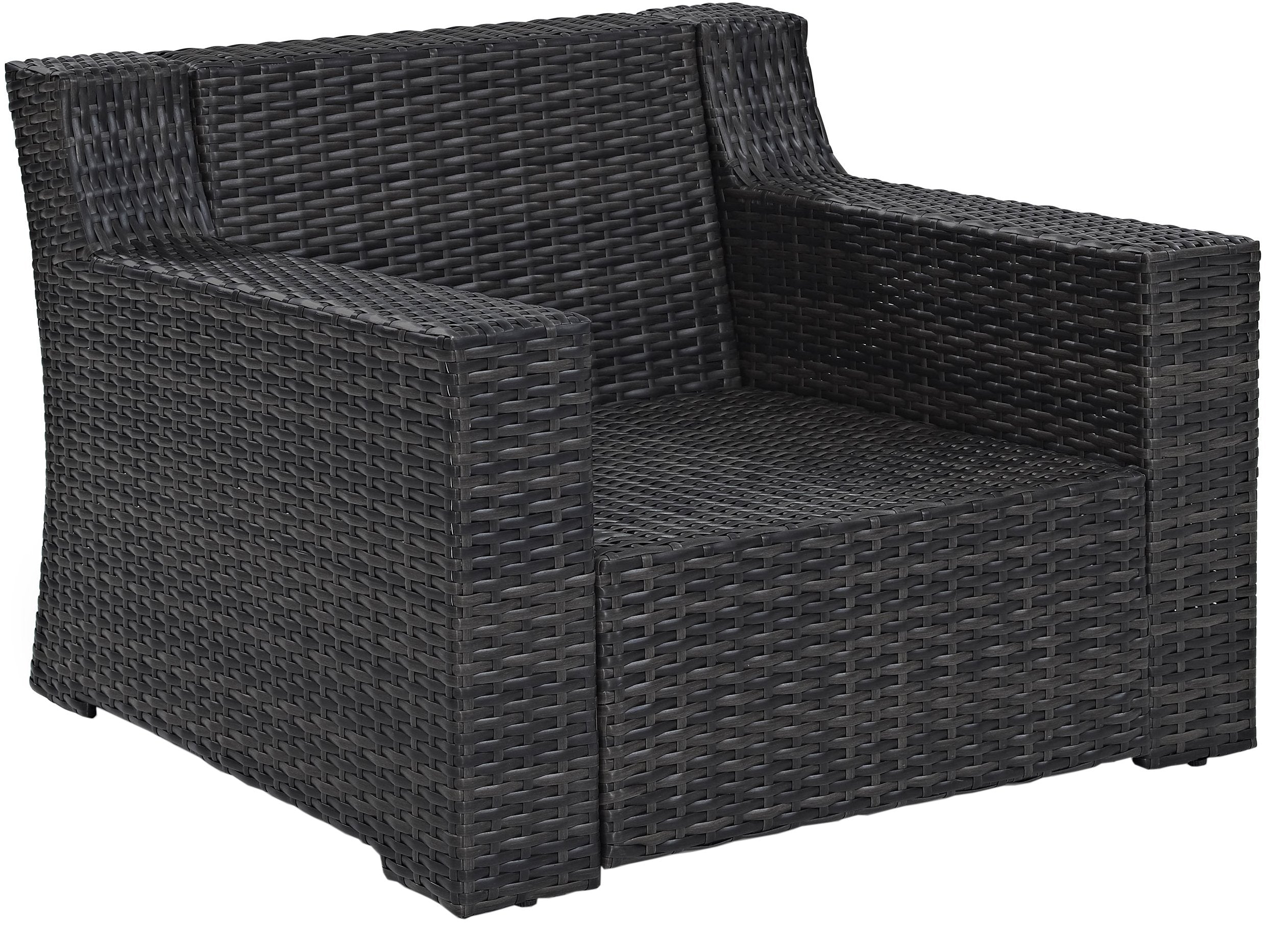 Furniture Beaufort Beaufort Outdoor Chair, Wicker Patio Chairs for Porch, Deck, Balcony, Backyard, Brown with Mist Cushions