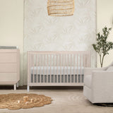 4-in-1 Convertible Crib with Toddler Bed Conversion in Washed Natural