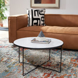 Home Collection Wrena White/Black Round Coffee Table