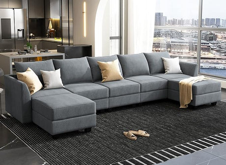 Sectional Couch with Storage Modern Modular Couch U Shaped Sectional Sofa for