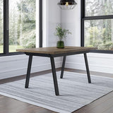 Kane Extendable Dining Table - Grey Solid Wood/Black Metal