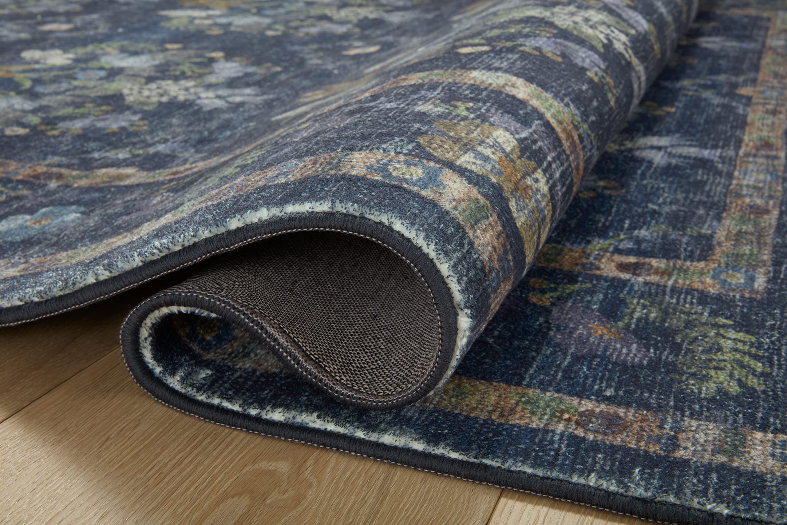 Rifle Paper Co. x Loloi Courtyard Collection COU-04 Navy 5'-0" x 7'-6" Area
