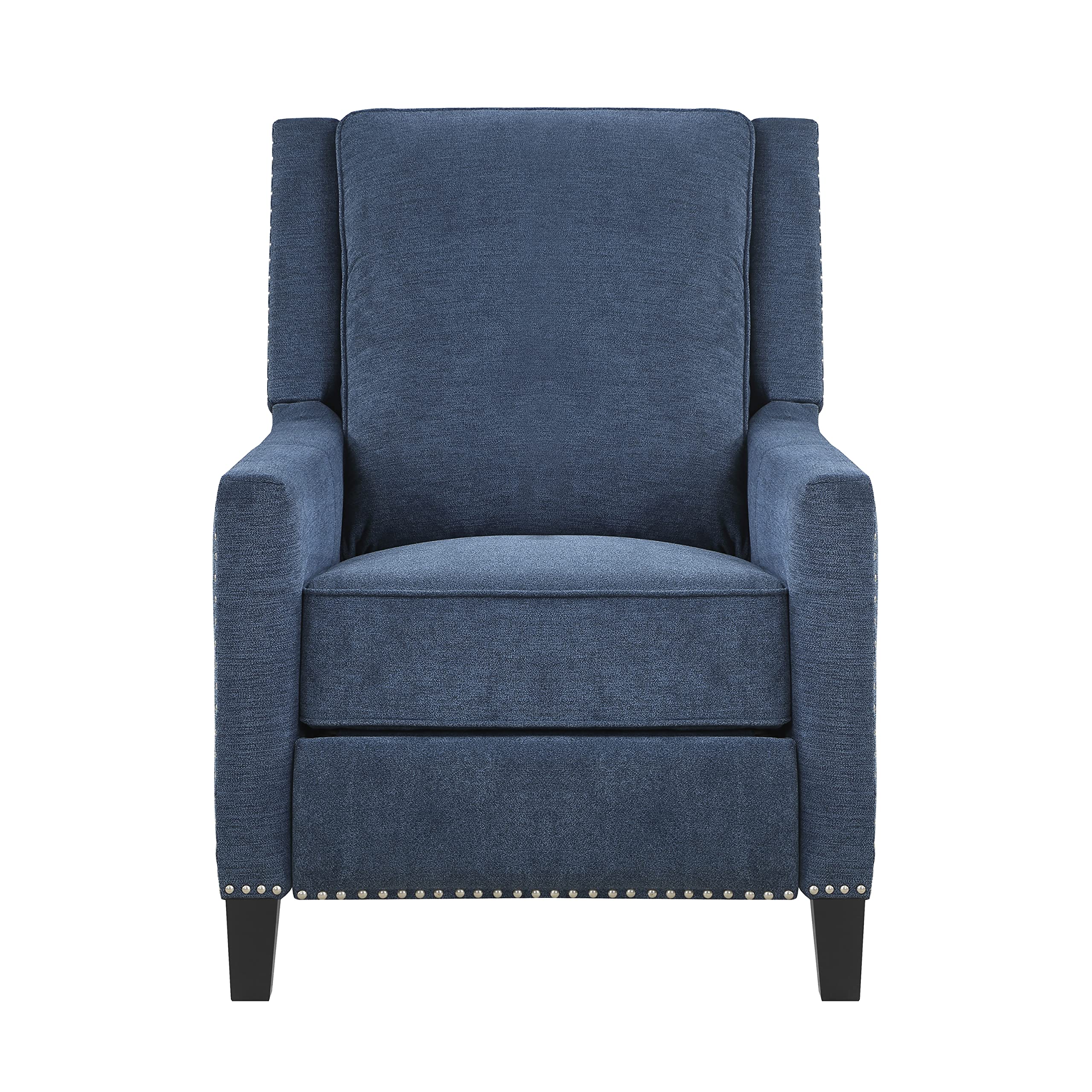 Fabric Push Back Reclining Chair, Navy Blue