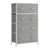 Drawer Dresser, Storage Dresser Tower with 5 Fabric Drawers