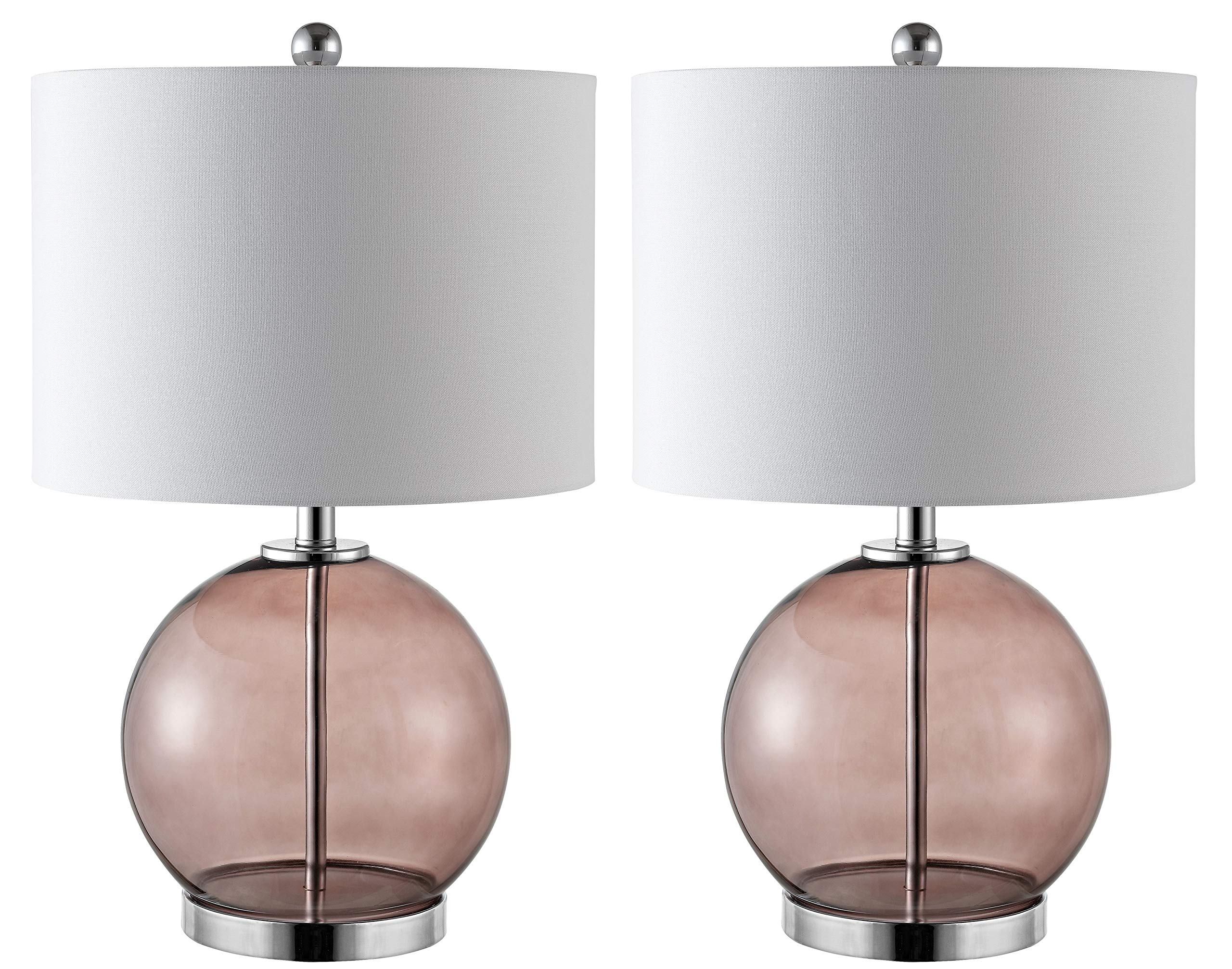 Lighting Collection Lonni Smoked Grey Glass 23-inch Bedroom Living Room