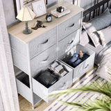 8 Drawers Dresser - Fabric Storage Tower, Organizer Unit for Bedroom, Living Room & Closets -