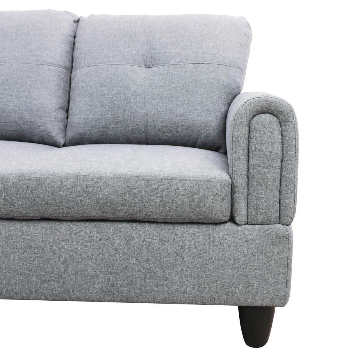 MZX-Niki-SF-00043-LWJ Sofas & Couches, Left Chaise, Grey-Linen