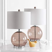 Lighting Collection Lonni Smoked Grey Glass 23-inch Bedroom Living Room