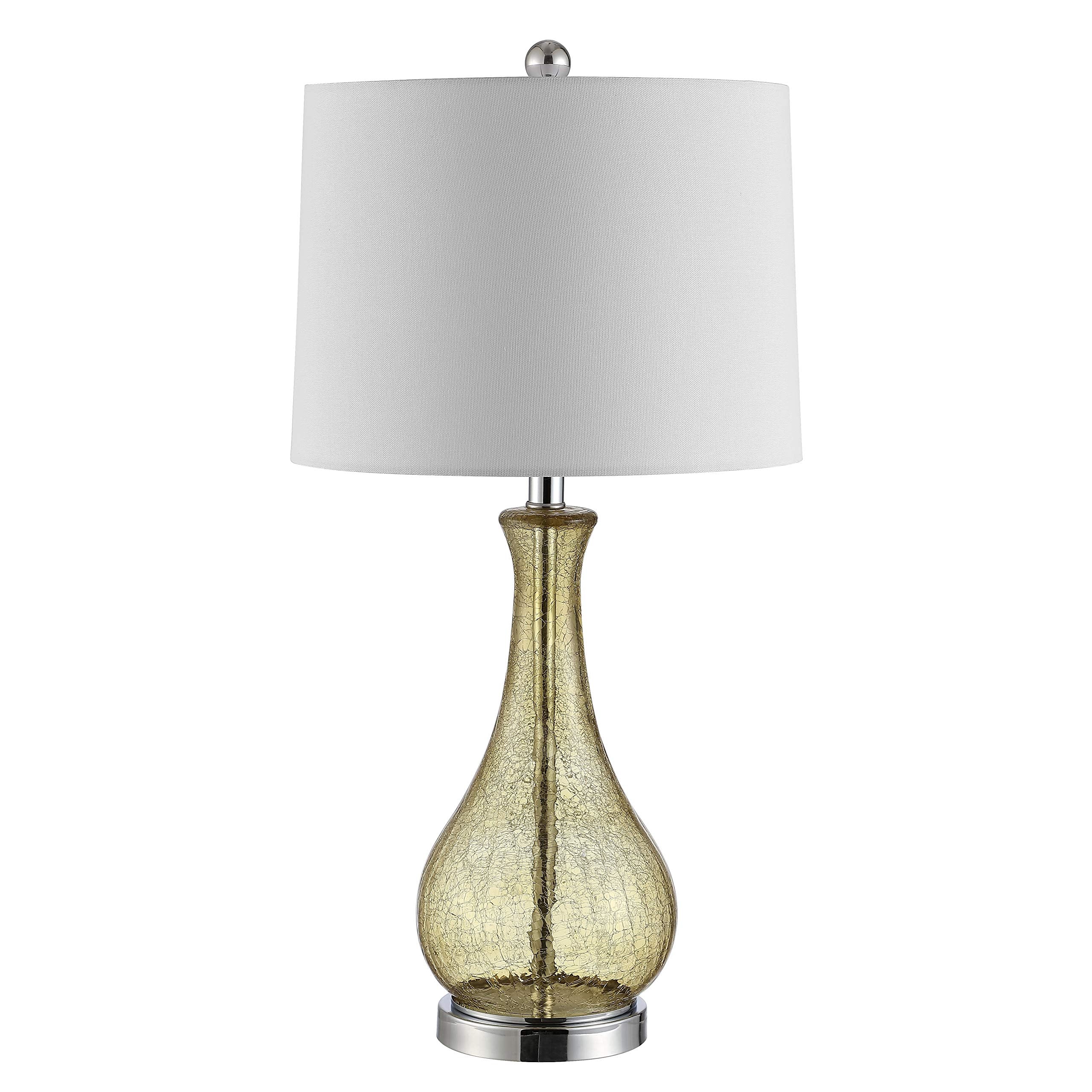 Lighting Collection Finnley Amber Crackle 28-inch Bedroom Living Room